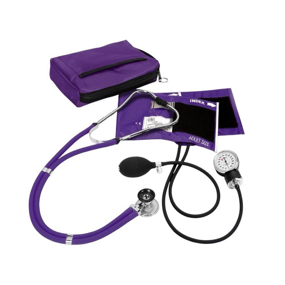 Prestige manual blood pressure cuff and stethoscope set.